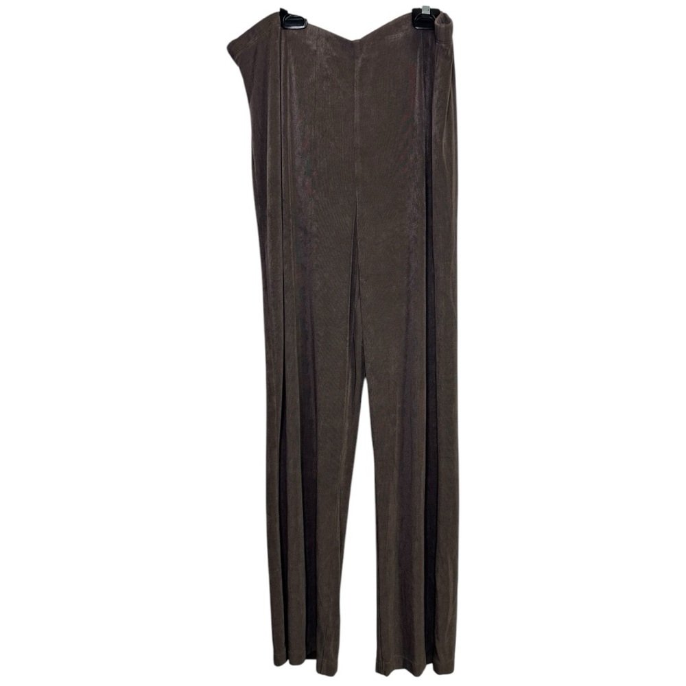 Chicos Travelers Slinky Knit Pull On Pants Taupe Stretchy‎ Size XL Short